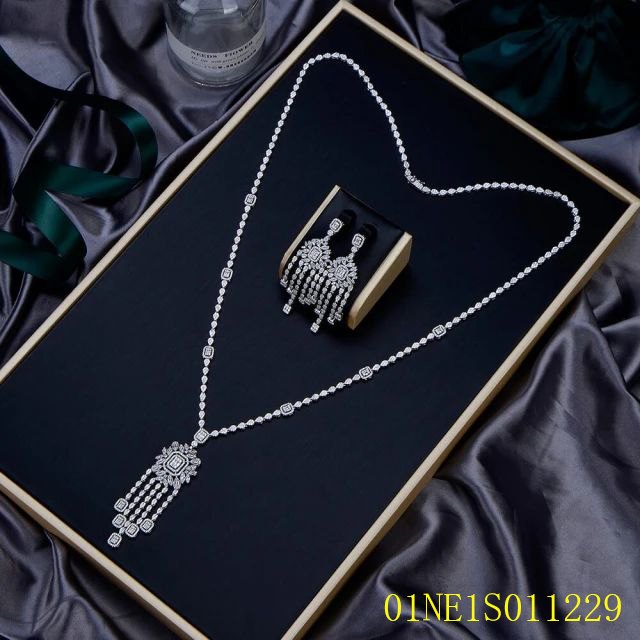 Hot Fashion Sterling Silver 925 jewelry Long Chain Necklace Set