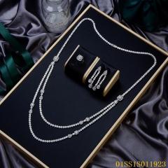Hot Style Wholesale Sterling Silver 925 jewelry Long Chain Necklace Set