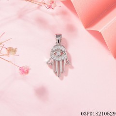 Classic Silver 925 Fatima Evil Eye Pendant