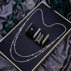 Hot Style Wholesale Sterling Silver 925 jewelry Long Chain Necklace Set