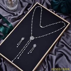 Wholesale Fashion Sterling Silver 925 jewelry Long Chain Necklace Set