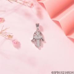 Classic Silver 925 Fatima Evil Eye Pendant