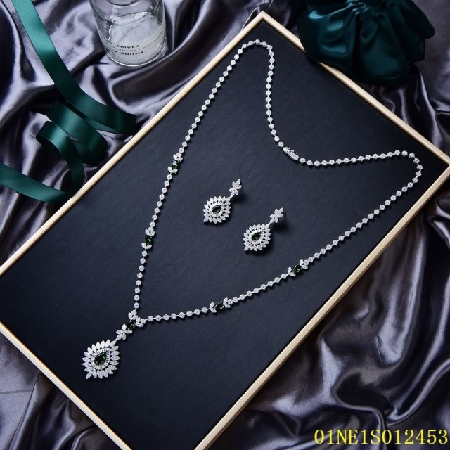 Quality Factory Supply New Design Sterling Silver 925 jewelry Long Chain Necklace Set