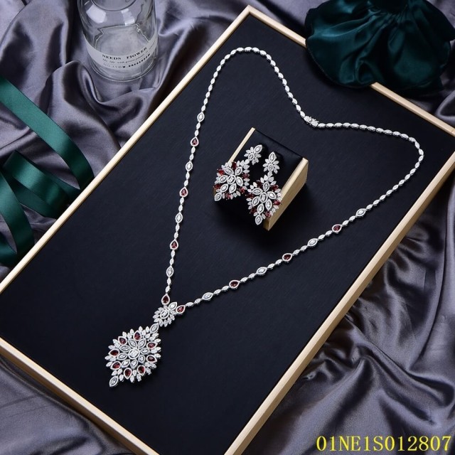 Direct Selling Sterling Silver 925 jewelry Long Chain Necklace Set