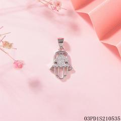 Classic Silver 925 Fatima Evil Eye Pendant