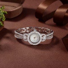 Exquisite Life: 925 Sterling Silver Zircon Women's Watch, A Premium Choice