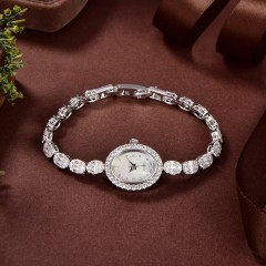 Sparkling: 925 Sterling Silver Zircon Watch, The Best Interpretation Of Female Charm