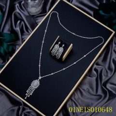 Hot Fashion Sterling Silver 925 jewelry Long Chain Necklace Set