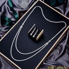 Popular Wholesale Designer Sterling Silver 925 jewelry Long Chain Necklace Set