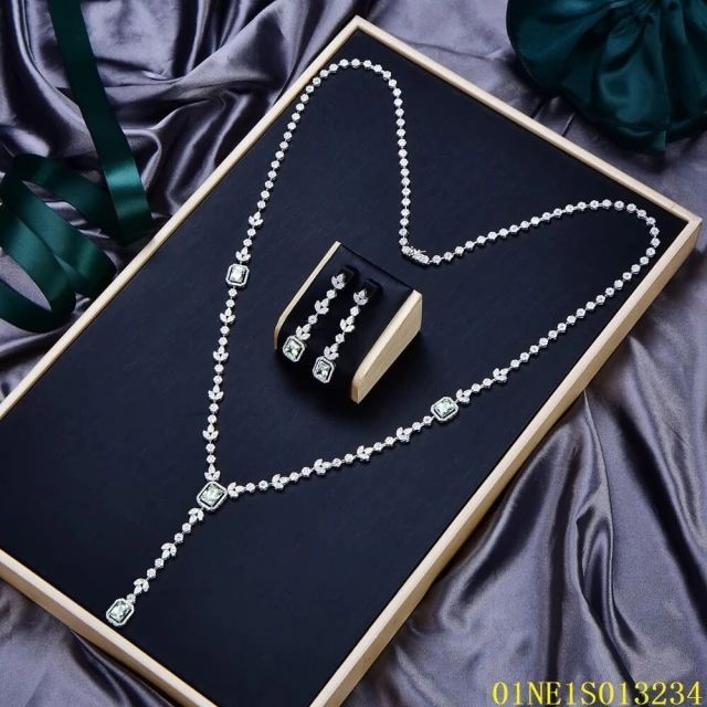 Quality Wholesale Unique Design Sterling Silver 925 jewelry Long Chain Necklace Set