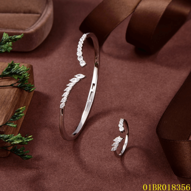 Direct Selling Sterling Silver 925 Jewelry bangle ring set