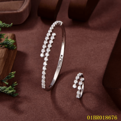 New Product Sterling Silver 925 Jewelry bangle ring set