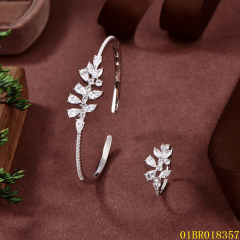 Hot Fashion Sterling Silver 925 Jewelry bangle ring set