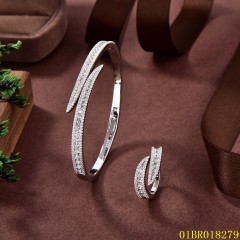 Popular Design Sterling Silver 925 Jewelry bangle ring set