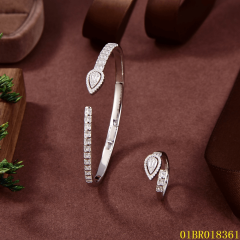 China Wholesale Factory Sterling Silver 925 Jewelry bangle ring set