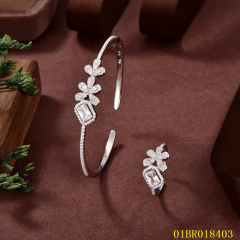 Hot Style Wholesale Sterling Silver 925 Jewelry bangle ring set