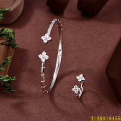 wholesale price Sterling Silver 925 Jewelry bangle ring set