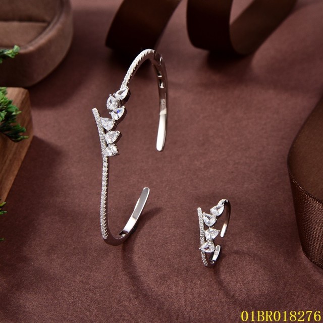 High-quality Fashion Sterling Silver 925 Jewelry bangle ring set