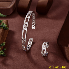 wholesale price Sterling Silver 925 Jewelry bangle ring set