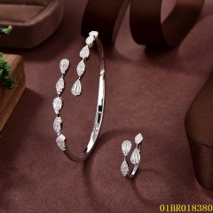 Factory Supply Quality Assurance Sterling Silver 925 Jewelry bangle ring set