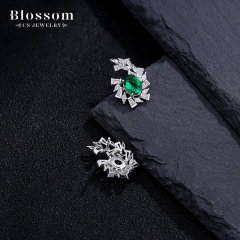 Factory Supply Quality Assurance 925 Sterling Silver Egg Shape Cubic Zirconia Stud Earrings Jewelry For Women