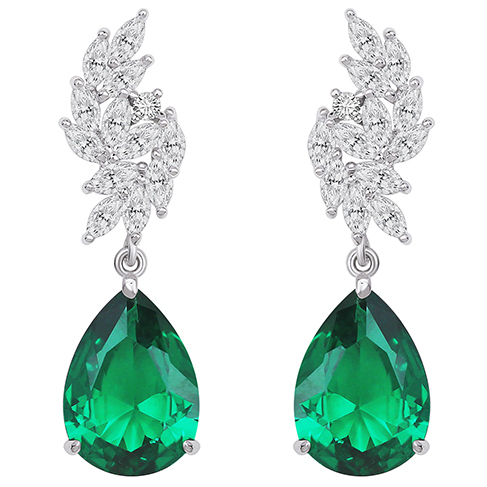 Factory Supply Quality Assurance 925 Sterling Silver Egg Shape Cubic Zirconia Stud Earrings Jewelry For Women