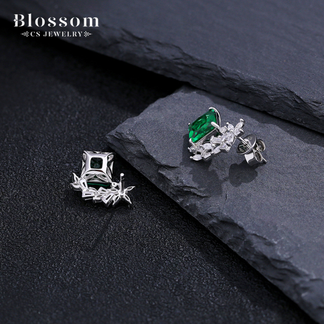 Quality Wholesale Unique Design Gemstone Jewelry Silver Cubic Zirconia Earring For Women