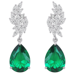 Factory Supply Quality Assurance 925 Sterling Silver Egg Shape Cubic Zirconia Stud Earrings Jewelry For Women