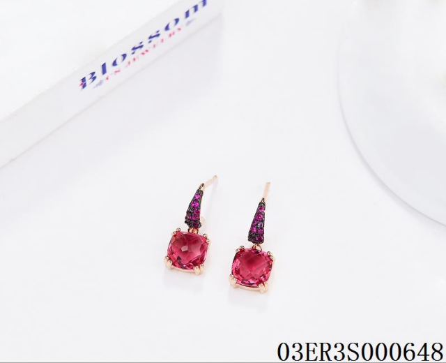Hot Style Wholesale Luxury Emeralds Women Jewelry 925 Silver Zircon Long Stud Earrings