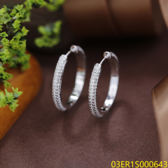 Hot Style Wholesale Luxury Emeralds Women Jewelry 925 Silver Zircon Long Stud Earrings