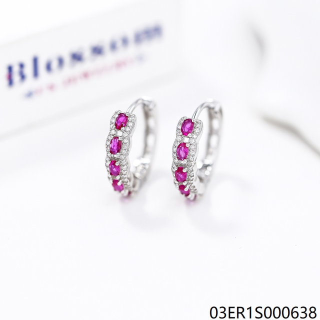 Hot Style Wholesale Luxury Emeralds Women Jewelry 925 Silver Zircon Long Stud Earrings
