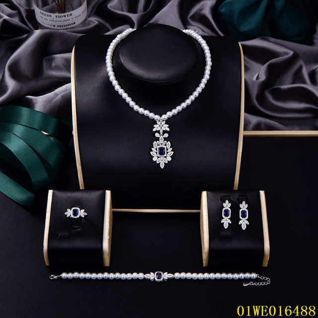 Hot Fashion Pearl Sterling Silver Jewelry Set