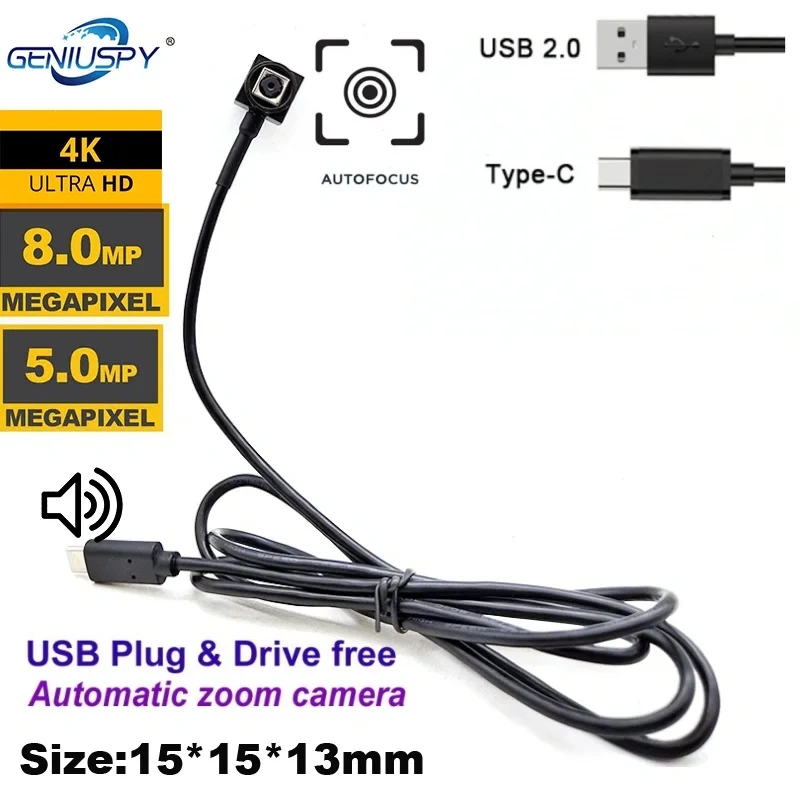 IMX179 4K 8MP 5MP 1080P Auto Focus Webcam Mini Usb Camera Audio Video Web Computer Laptop 4k Webcam Micro Web Cam Usb Kamera