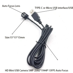 Audio Video HD 5MP 4K 8MP USB Camera Auto Focus Micro UVC Camera Module 500W Mini AF CCTV Cameras Webcam For Windows PC Cam