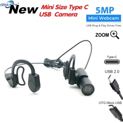 HD 5MP OTG Mini Bullet USB Camera Auto Focus Micro USB Module AF Automatic Focus Lens Android OTG External Small Camera Headset
