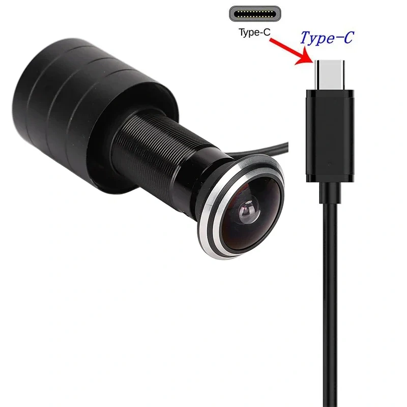 Hd 2MP 1080P USB2.0 UVC 1.78mm 1.66mm Fisheye Lens Door USB Camera Eye Viewer Peephole OTG Free Driver Wide Angle Usb Web Camera