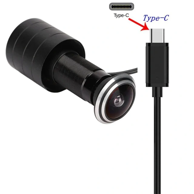 Hd 2MP 1080P USB2.0 UVC 1.78mm 1.66mm Fisheye Lens Door USB Camera Eye Viewer Peephole OTG Free Driver Wide Angle Usb Web Camera