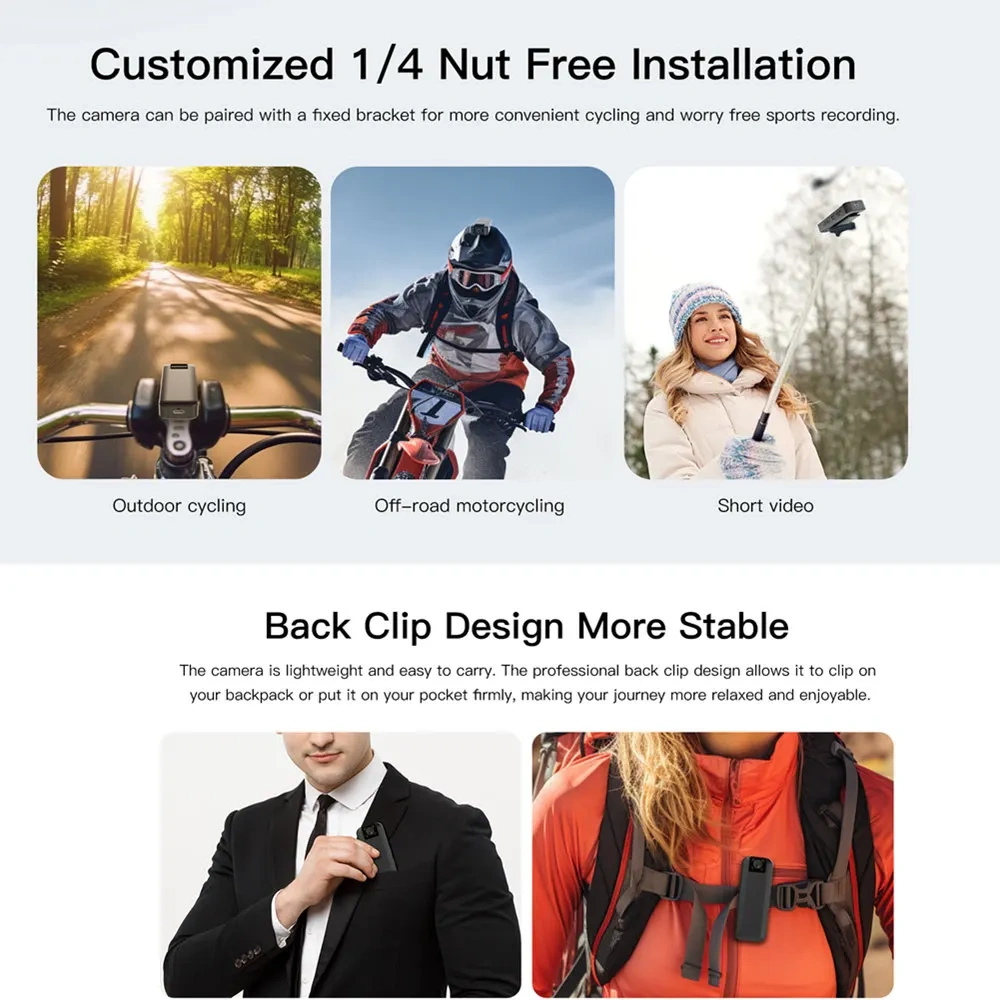 2024 4G Wireless Mini Camera 4K High Definition Phone Remote Video Recorder Worn Police Small Body Cam Night Vision DV Camcorder