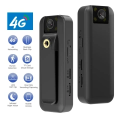 2024 4G Wireless Mini Camera 4K High Definition Phone Remote Video Recorder Worn Police Small Body Cam Night Vision DV Camcorder