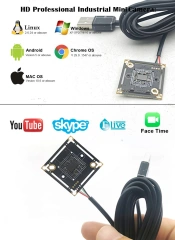 28*28 23*23mm 1080P Low Lux Industry Mini Size USB Camera Board Android Micro UVC USB Camera With Audio 2MP OTG Type-C USB2.0