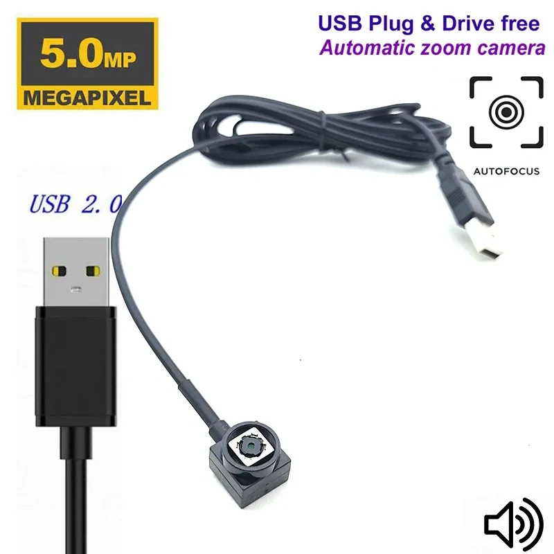 Audio Video HD 5MP 4K 8MP USB Camera Auto Focus Micro UVC Camera Module 500W Mini AF CCTV Cameras Webcam For Windows PC Cam