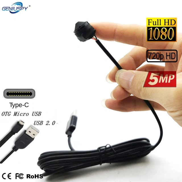 Diy 14*14mm Smallest 2MP 5MP 720P 1080P M12 Lens Wide Angel Mini Square USB Security Camera Webcam With Audio For Kiosk