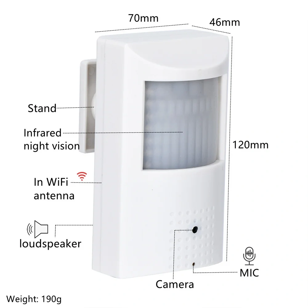 Tuya 6mp Mini wifi Camera 4MP PIR Style Indoor Onvif Built-in Audio TF Card Slot IPC Vision 48pcs 940nm IR LED Smart Security