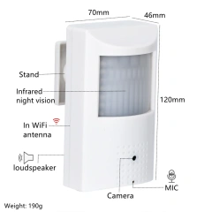 Tuya 6mp Mini wifi Camera 4MP PIR Style Indoor Onvif Built-in Audio TF Card Slot IPC Vision 48pcs 940nm IR LED Smart Security