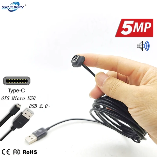 Micro CCTV Security Type-C OTG Android AF AutoFocus Webcam Super HD 30FPS UVC OTG  Audio Video 2592x1944P 5MP USB Camera Module