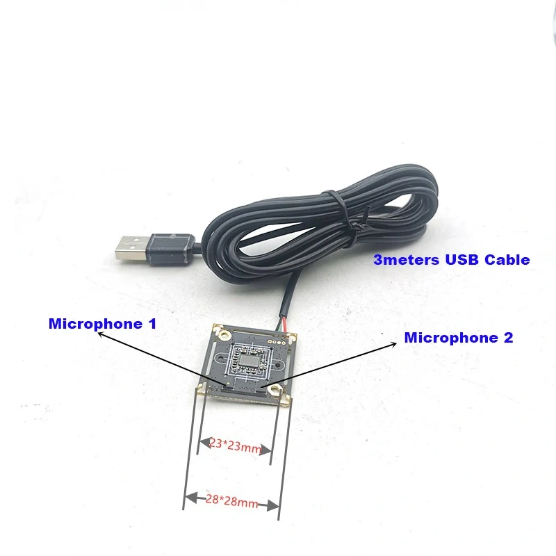 28*28 23*23mm 1080P Low Lux Industry Mini Size USB Camera Board Android Micro UVC USB Camera With Audio 2MP OTG Type-C USB2.0