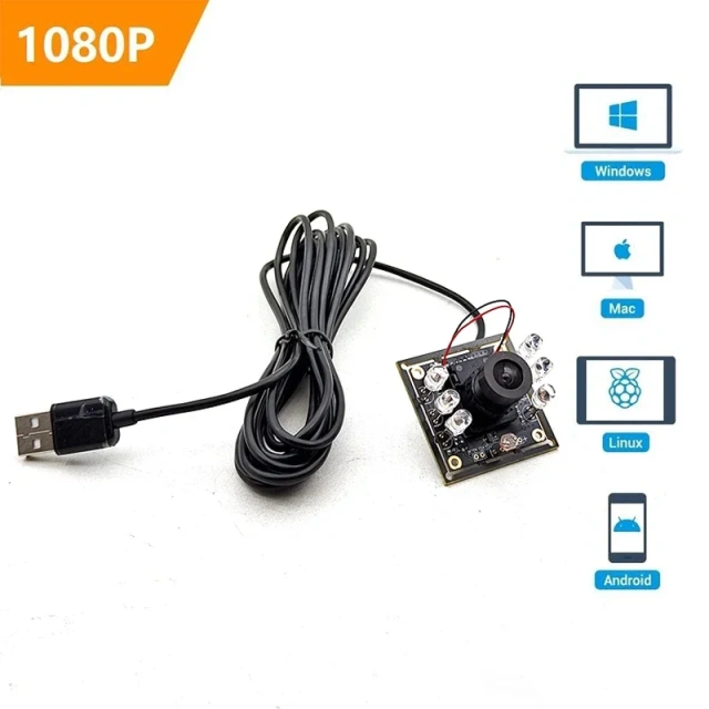 UVC OTG 1080P 850nm IR Infrared Night Vision USB Camera Auto IR-Cut Switching All-Day Image USB2.0 Webcam Board For PC Android