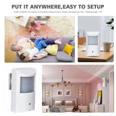 Tuya 6mp Mini wifi Camera 4MP PIR Style Indoor Onvif Built-in Audio TF Card Slot IPC Vision 48pcs 940nm IR LED Smart Security