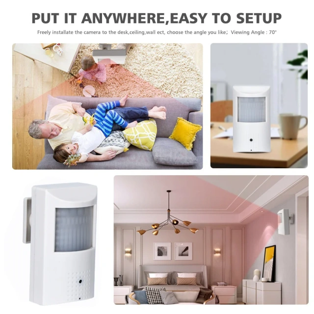 Tuya 6mp Mini wifi Camera 4MP PIR Style Indoor Onvif Built-in Audio TF Card Slot IPC Vision 48pcs 940nm IR LED Smart Security