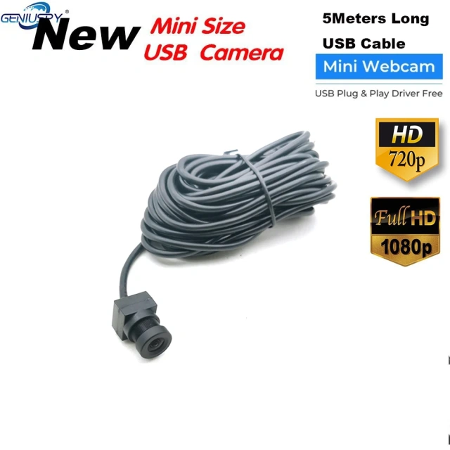 Hot Selling 5Meters Cable 720P 1MP 1080p 2MP Wide Angle Board Lens USB Mini Camera Cctv Security For  for Smart Golf system